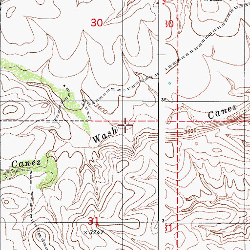 Topographic Map of Cerro Colorado Wash, AZ