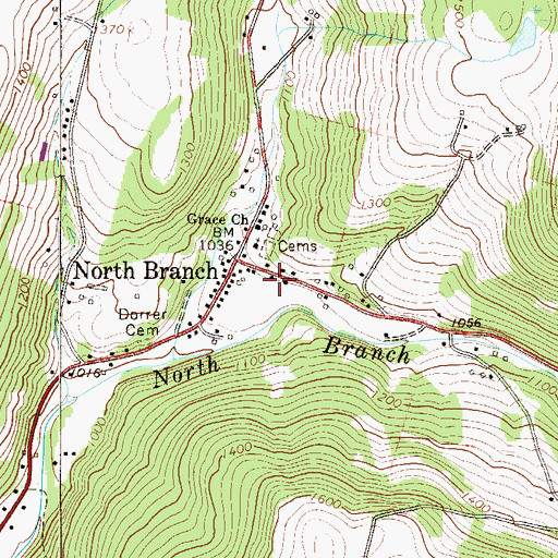 Topographic Map of North Branch Volunteer Fire Department, NY