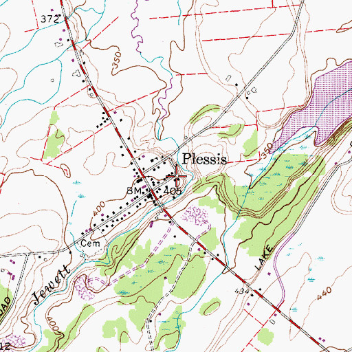 Topographic Map of Plessis Fire District, NY