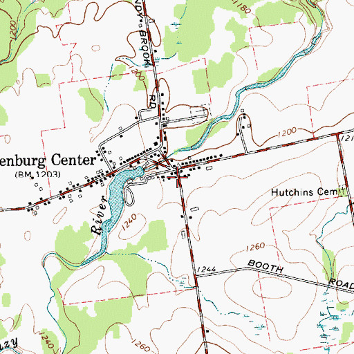 Topographic Map of Ellenburg Center Fire Department, NY
