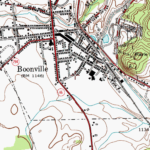 Topographic Map of Boonville Fire Department, NY