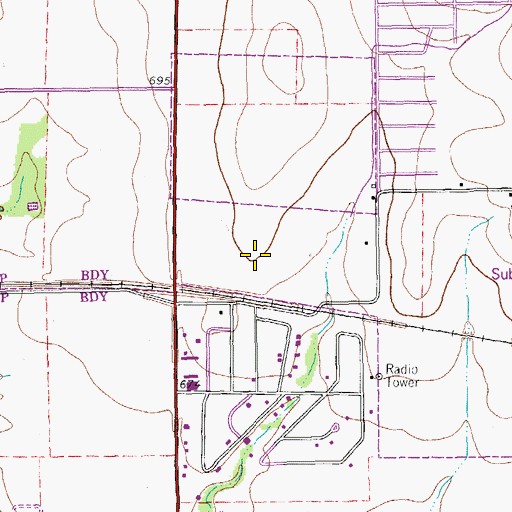 Topographic Map of Baylor Regional Medical Center at Plano, TX