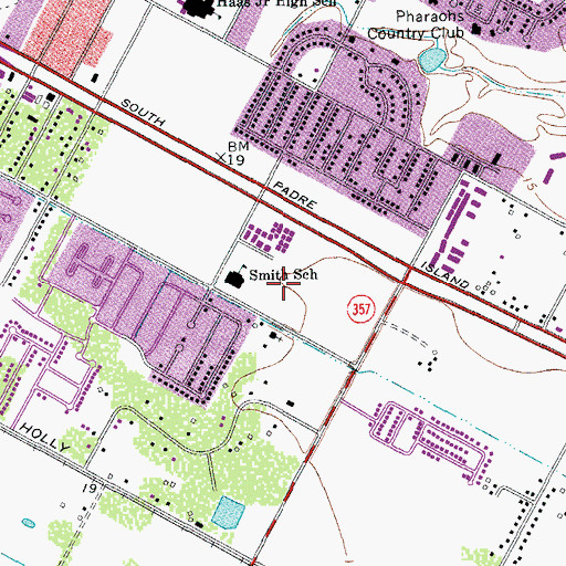 Topographic Map of Corpus Christi Medical Center - The Heart Hospital, TX