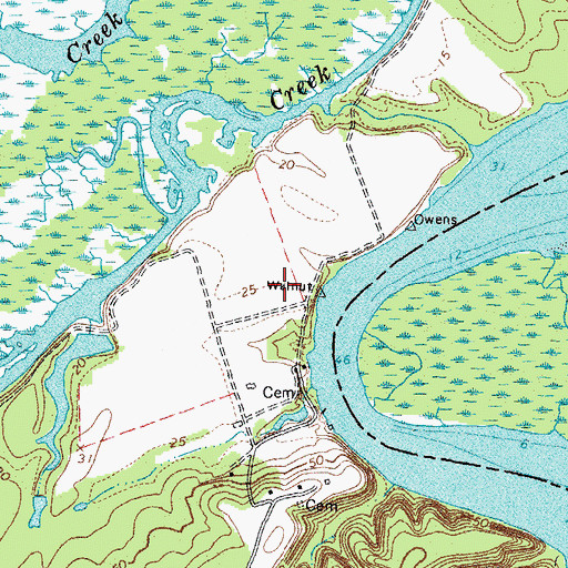 Topographic Map of Cumberland Hospital for Children and Adolescents, VA