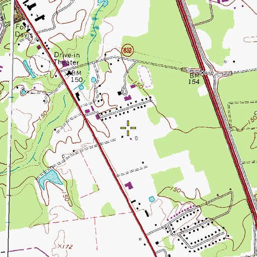 Topographic Map of HealthSouth Rehabilitation Hospital of Petersburg, VA