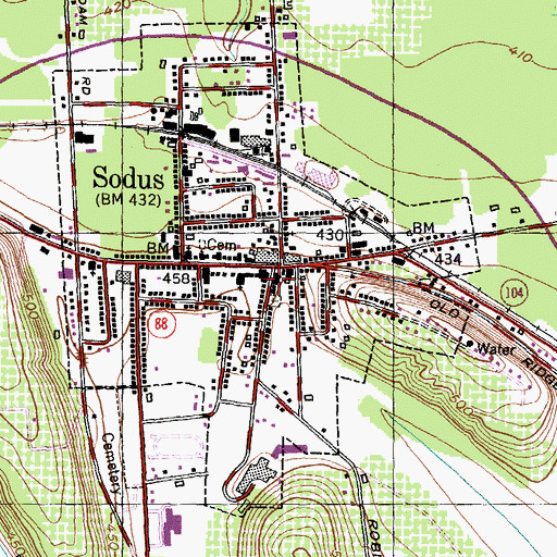Topographic Map of Sodus Area Advanced Life Support Service, NY