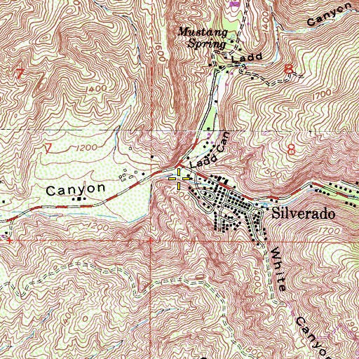 Topographic Map of Ladd Canyon, CA