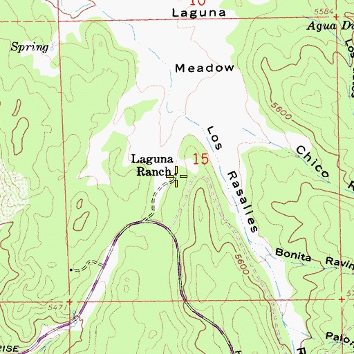 Topographic Map of Laguna Ranch, CA