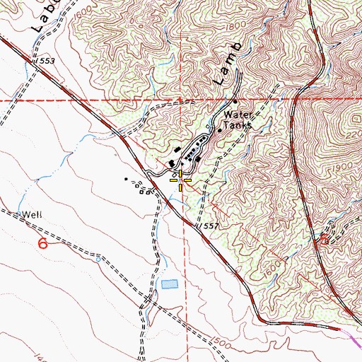 Topographic Map of Lamb Canyon, CA