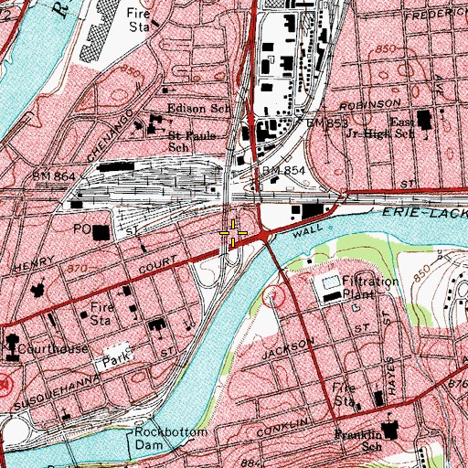 Topographic Map of Broome Volunteer Emergency Squad, NY
