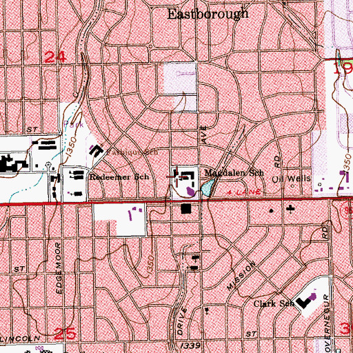 Topographic Map of Classical School of Wichita, KS