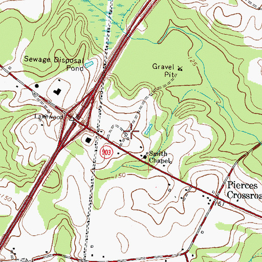 Topographic Map of Halifax Emergency Medical Services Station 8, NC