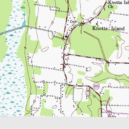 Topographic Map of Knotts Island Rescue Squad, NC