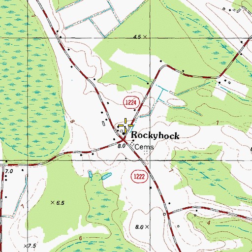 Topographic Map of Chowan County Emergency Medical Services Unit 3, NC