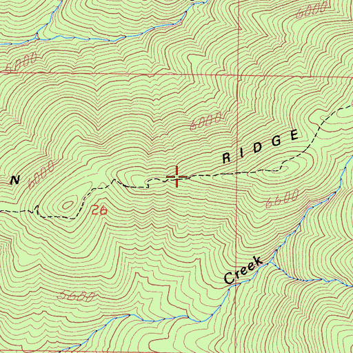 Topographic Map of Lion Ridge, CA