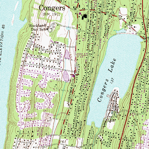 Topographic Map of Congers Valley Cottage Volunteer Ambulance Corps, NY