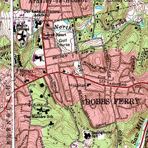 Topographic Map of Dobbs Ferry Volunteer Ambulance Corps, NY