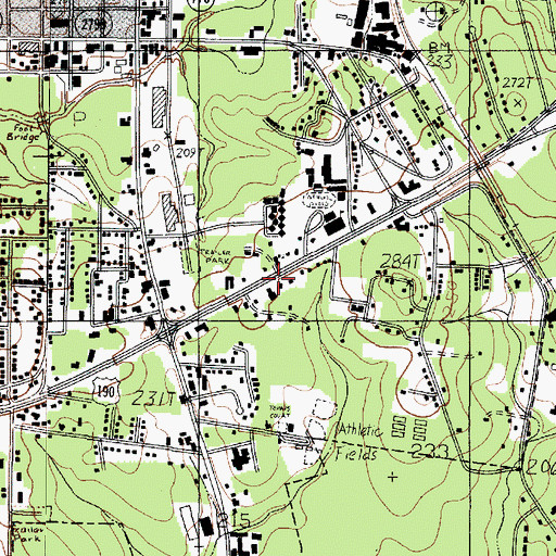 Topographic Map of Priority One Emergency Medical Services, TX
