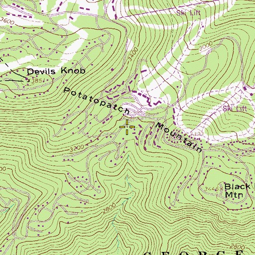 Topographic Map of Wintergreen Fire and Rescue Station 1, VA