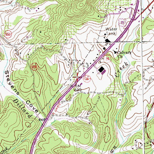 Topographic Map of Nelson County Rescue Squad Station 2, VA
