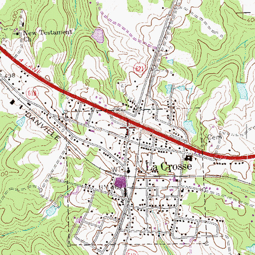 Topographic Map of American Lifeline Medical Transportation, VA