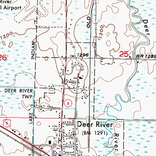 Topographic Map of Deer River Ambulance, MN