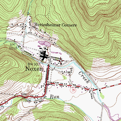 Topographic Map of Noxen Community Ambulance, PA