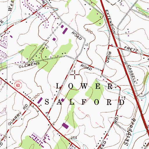 Topographic Map of Harleysville Area Emergency Medical Services, PA