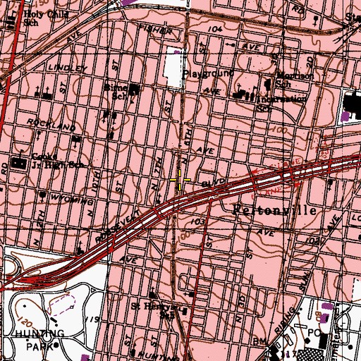 Topographic Map of Advantage Ambulance, PA
