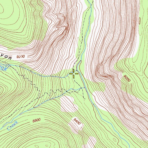 Topographic Map of Lost Canyon, CA