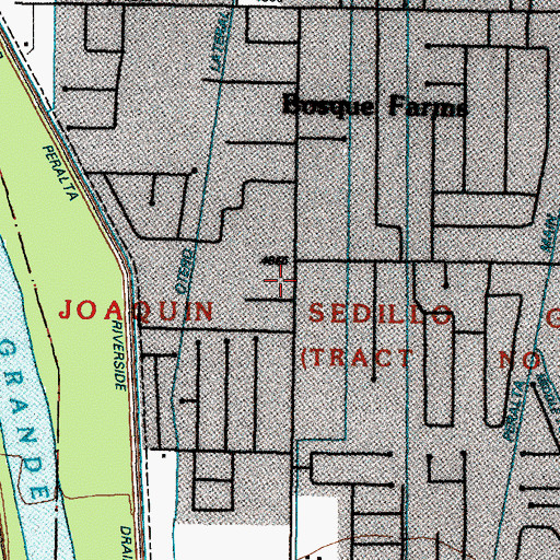 Topographic Map of Bosque Farms Police Department, NM