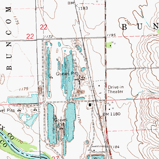 Topographic Map of Hawarden Pit, IA
