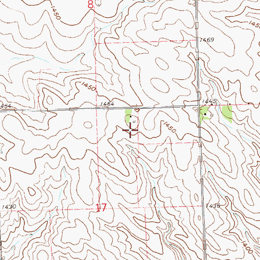 Topographic Map of Cat Farms, IA