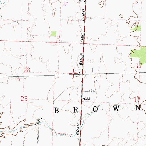 Topographic Map of Futura Farms, OH