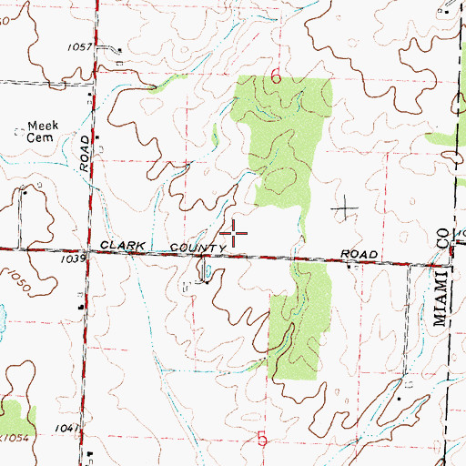 Topographic Map of Henger Farms, OH