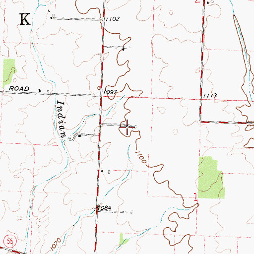 Topographic Map of Rat Fork Farm, OH
