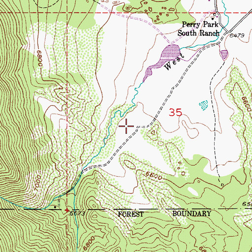 Topographic Map of Kountz Ditch, CO