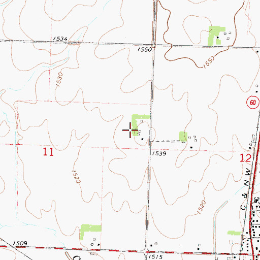 Topographic Map of Gradert Farms, IA