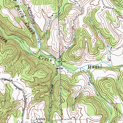 Topographic Map of Green Mountain (historical), KY