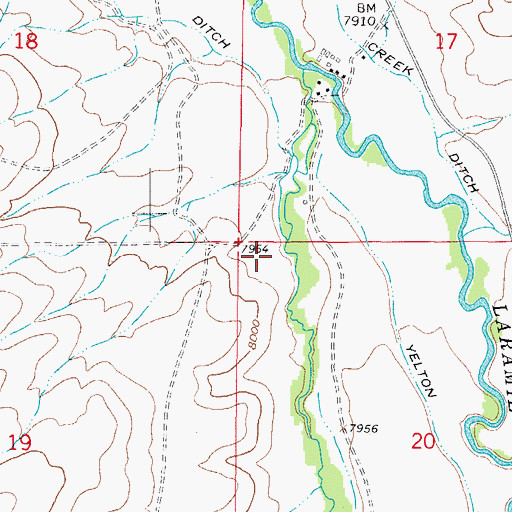 Topographic Map of La Garde Ditch, CO