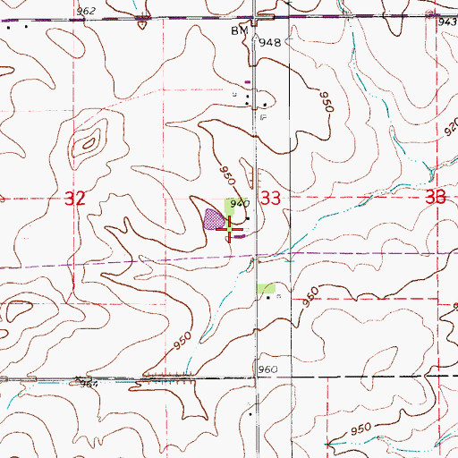 Topographic Map of Trent Pullet Farm, IA