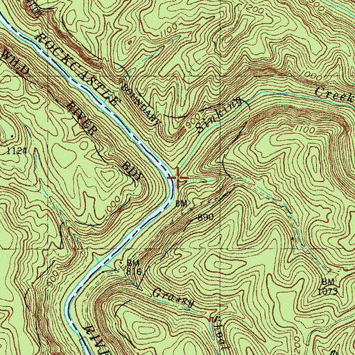 Topographic Map of The Jackson Camp (historical), KY