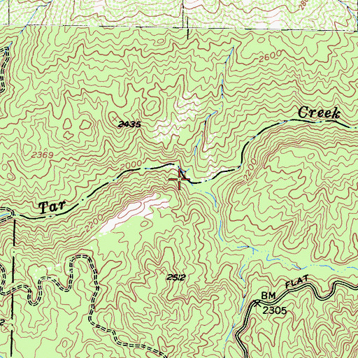 Topographic Map of Maple Creek, CA
