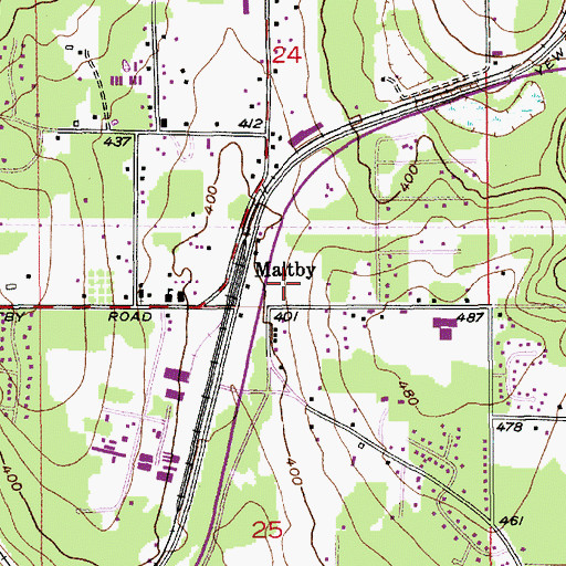 Topographic Map of Shepherd of the Hills Lutheran Church, WA