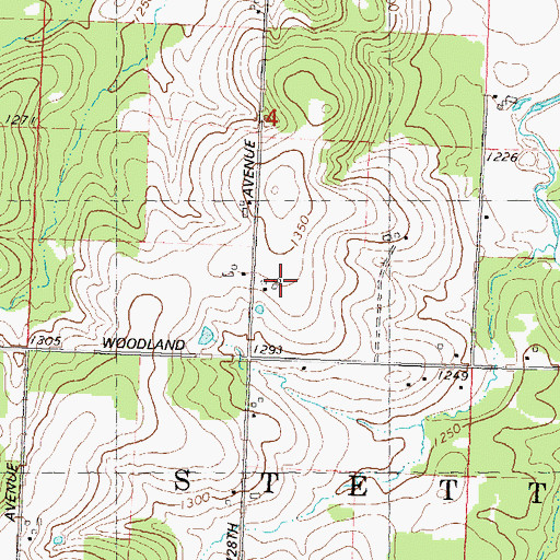 Topographic Map of Streis Farm, WI