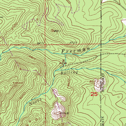 Topographic Map of Maxwell Ditch, CO