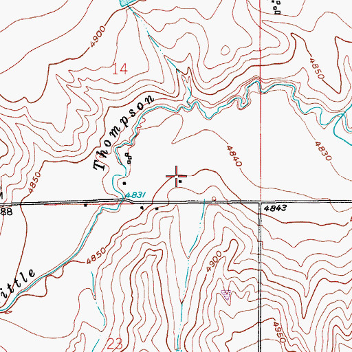Topographic Map of Miner Longan Ditch, CO