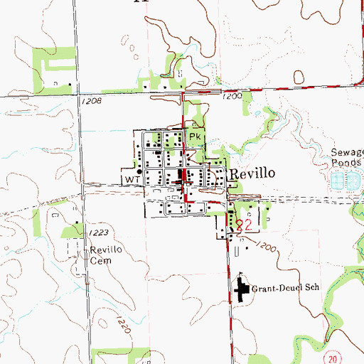Topographic Map of Grant County Mini-Library II, SD