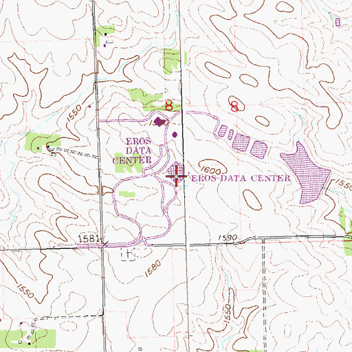 Topographic Map of Don Lee Kulow Memorial Library, SD