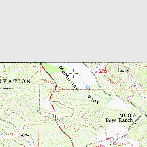 Topographic Map of McMullen Flat, CA